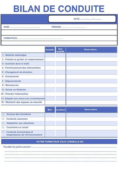 Procédé d'évaluation des compétences en cours et en fin de formation par bilan de compétence (Critère 3.3)