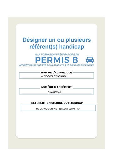 Critère 4.5 — Désigner un ou plusieurs référents handicap